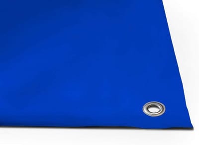 Afdekzeil PVC - Zeil met ogen - Bescherming buiten - Extra sterk 700g/m² - 25m x 3m - Blauw
