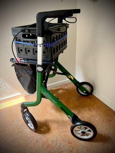 Rollator-krat - Vouwkrat voor op zitje van de rollator - Universeel - Antraciet