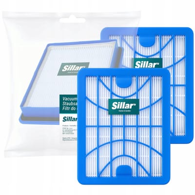 Sillar, set 2 filters voor stofzuiger, HEPA stofzuigerfilter, H13, vervanging ZVCA040S ZVCA050H ZVCA050A, geschikt voor Zelmer Cobra Jupiter Orion Syrius
