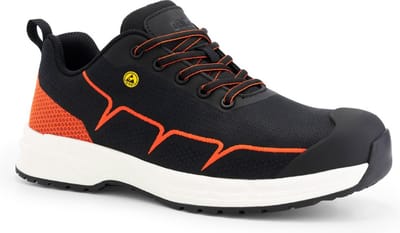 Dapro Flame Knit C S1P C - Heren en Dames - Werksneakers - Maat 39 - Zwart/Oranje - Lichtgewicht