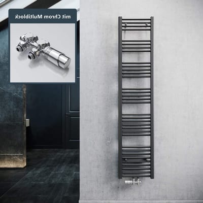 Badkamerradiator Antraciet - Handdoekwarmer Paneel - Ruimte Verwarmen - Hoge Warmteafgifte - 180x40cm - Antraciet