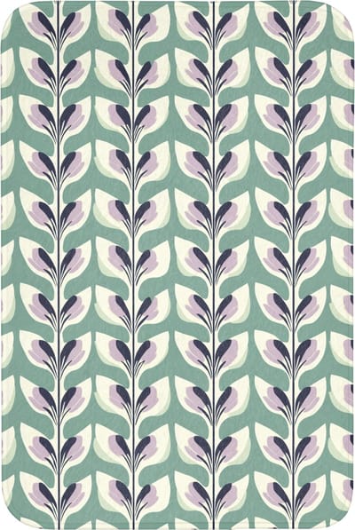 WC mat 60x90 cm - Antislip - Retro - Modern - Groen - Toiletmat - Vloermat - Douchemat - Toilet tapijt - Toiletmatten