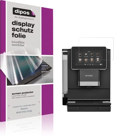 dipos – 2x Beschermfolie geschikt voor Nivona NIVO 9101 9103 | Krasbestendige & heldere Screenprotector Ultra-Thin
