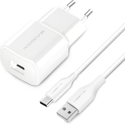 USB Oplader met USB-A naar USB-C Kabel 1 Meter - Universeel voor o.a Telefoon, Controller, Powerbank, Wifi Camera
