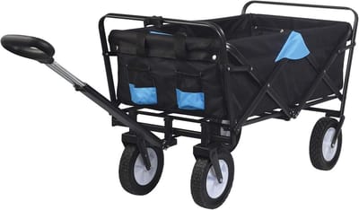 Opvouwbare Transportwagen voor Tuin en Strand - Stevig Stalen Frame, 80 kg Capaciteit