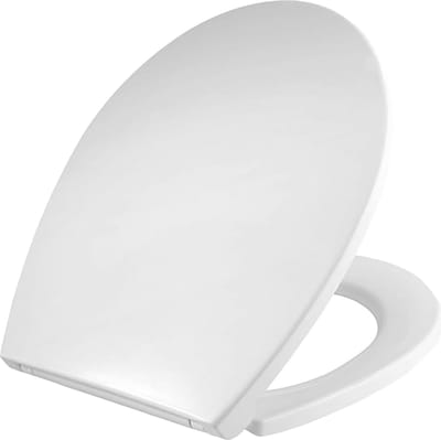Antibacteriële toiletbril met softclose-mechanisme en snelsluiting, kunststof, wit, one size