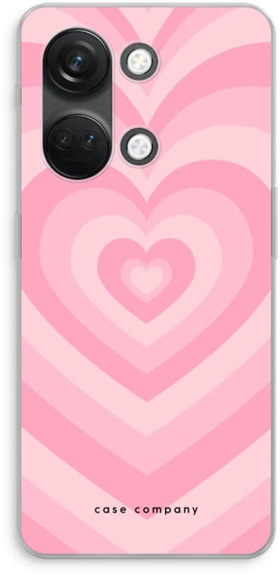Case Company® - Hoesje geschikt voor OnePlus Nord 3 hoesje - Hart Roos - Soft Cover Telefoonhoesje - Bescherming aan alle Kanten en Schermrand