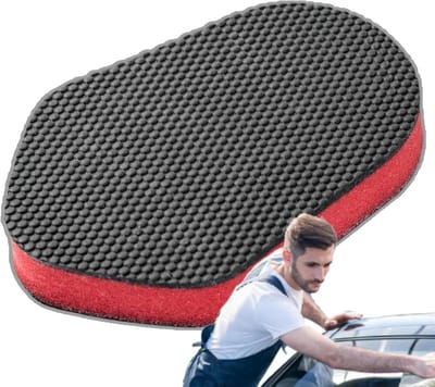 Reinigingskussen Auto - Polijst spons - Lak Herstellen - Verwijdert Vlekken - 12 x 8 cm - Grijs