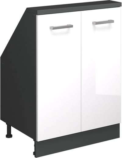 Vicco Rion Kast voor schuine wand – met 2 deuren Wit hoogglans/antraciet