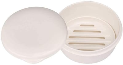 Dailygoods- Zeephouder Compact - Zeepbakje - Wandmontage - Voor Keuken/Badkamer - Temperatuurbestendig - Inclusief Deksel - Zeepkist