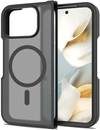 Hoesje Geschikt voor Google Pixel 10 Pro Fold - Compatibel met MagSafe / Qi2 - Matte Beschermhoes - PixelSnap Back Cover met Magneet - Zwart