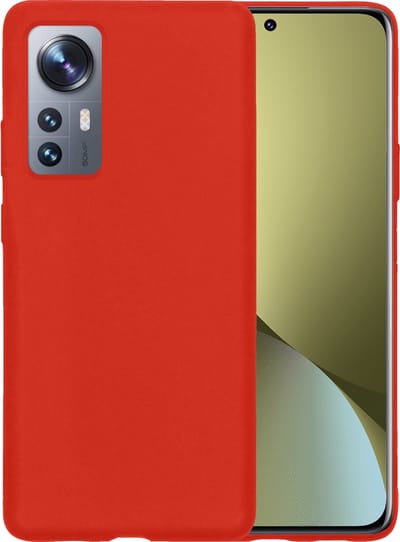 Hoesje - Geschikt voor Xiaomi 12 - Sterk & Shockproof - Hoes Cover - Siliconen Case - Telefoonhoesjes - Rood