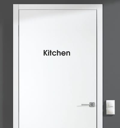 Deursticker - Kitchen - Zwart 14x3