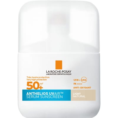 Anthelios UVAir Serum Sunscreen SPF50+ Light Natural 50 ml – Sunscreen Serum, High UVA/UVB Protection, For Sensitive Skin, Light, Antioxidants, Suitable For Morning Skincare Routine