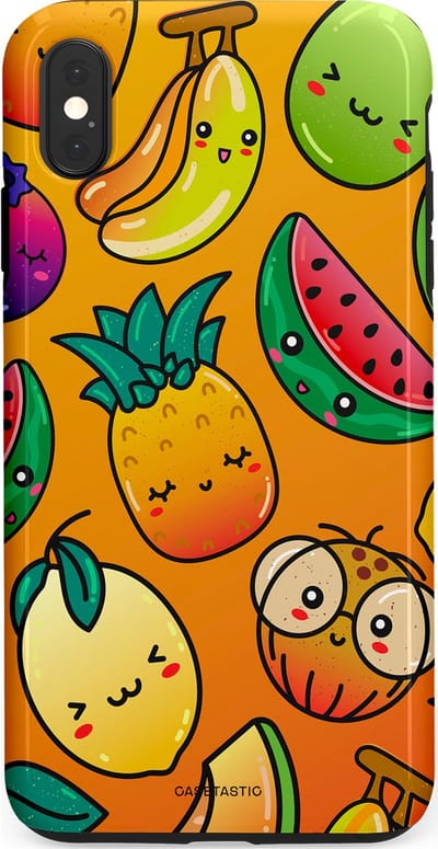 Casetastic Hoesje Geschikt voor Apple iPhone Xs Max - Stijlvolle Beschermende Duo-layer Case - Fruitastisch