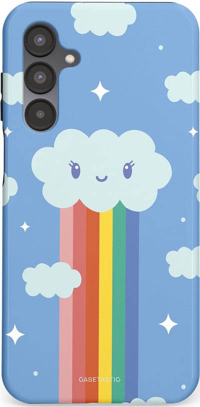 Casetastic Hoesje Geschikt voor Samsung A16 - Stijlvolle Beschermende Duo-layer Case - Regenboogwolkje