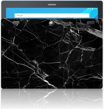 Lenovo Tab 10 | Tab 2 A10-30 Tablet Back Cover Marmer Zwart - Origineel Cadeau Vader