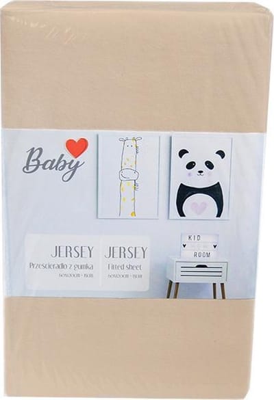 Carbotex Hoeslaken Jersey 60 X 120 Cm Katoen Beige