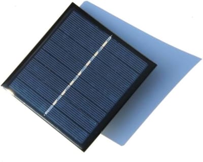 Zonnepaneel Oplader - Zonnecel Batterijlader - Batterijen Opladen - Polykristallijne Technologie - 90x90mm - Zoals Afgebeeld