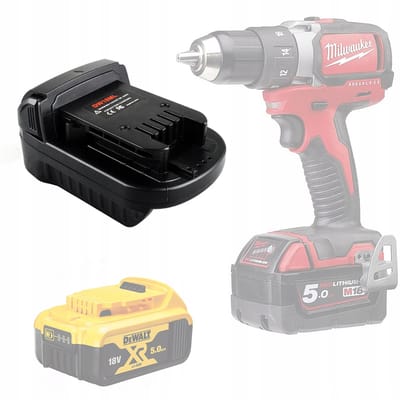 Rosfix Adapter voor Dewalt 18V Accu naar Milwaukee 18V – Compatibiliteit met Milwaukee Gereedschap | Solide Constructie | Eenvoudige Montage