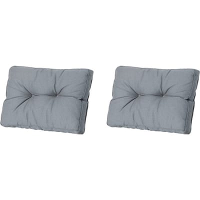 Madison - Florance Rugkussen Rib grey - Ca. 43x73 cm - Set van 2