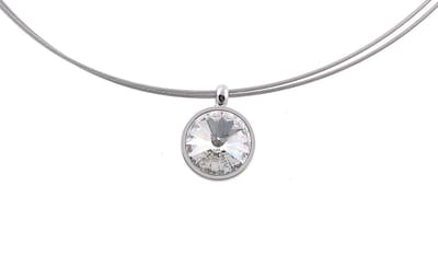 Behave - Ketting met glaskristal hanger - Nikkelvrij - 43 cm
