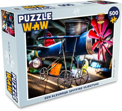 Puzzel Een kleurrijk spitfire vliegtuig - Legpuzzel - Puzzel 500 stukjes