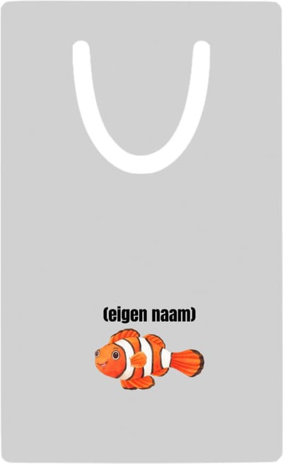 Hacebo® - oranje vis (nemo) met eigen naam metalen boekenlegger - Vis - vissen liefhebbers - iemand die houdt van vissen - verjaardag - cadeau - kado Bladwijzer boekenleggers - 7.6 cm x 5cm