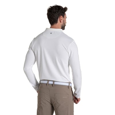 Craghoppers Heren Bramshaw Golf Nosilife Poloshirt met lange mouwen (Wit)
