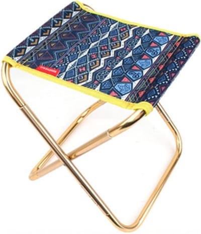 Opvouwbare Kampeerkruk - Klapstoel Mini - Buitenactiviteiten Genieten - Lichtgewicht Aluminium Frame - 80 Kg Capaciteit - Blauw