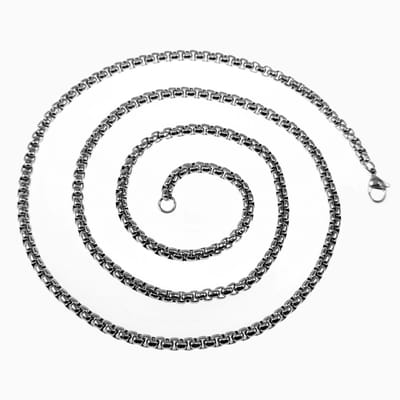 2,5mm Jasseron Ketting Dames en Heren - Roestvrij Stalen - Ronde Box Schakelketting