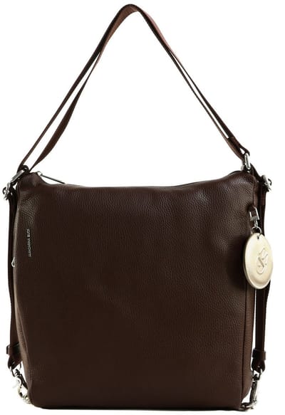 MANDARINA DUCK Leren schoudertas rugzak Mellow Leather Shoulderbag Espresso donkerbruin