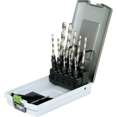 Festool HSS D3-10 CE/10 495128 Boorset 3 mm, 3.5 mm, 4 mm, 4.5 mm, 5 mm, 5.5 mm, 6 mm, 6.5 mm, 8 mm, 10 mm