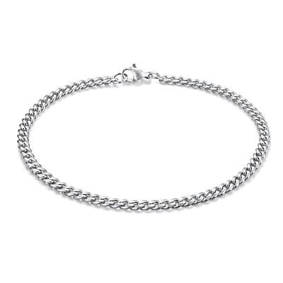 Stalen heren armband LGT JWLS Gourmet schakel Zilverkleurig 3mm-23cm