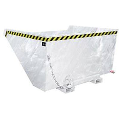 Bauer EXPO-E 2100 kipcontainer, met wielen, dissel & aftapkraan, olie-/waterdicht, rollend, B 1870 x D 1720 x H 1095 mm, thermisch verzinkt