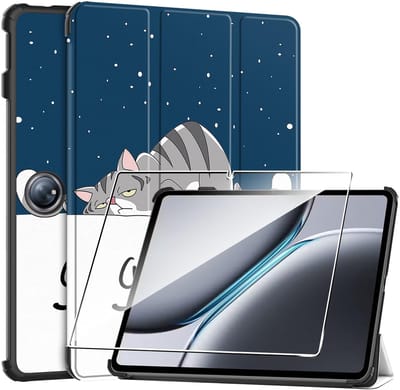 Dailygoods- Beschermhoes Oneplus Pad 2 12,1 inch - Gehard Glas - Rubber - Schokbestendig - Krasbestendig - TPU - Flexibel - Tablethoes