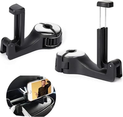 2 Stuks Universele Telefoonhouder Auto Hoofdsteun - Hoofdsteun Haakjes - Autostoelhaak - Telefoonhouder - Tashanger - Auto Organizer Haken - LOUZIR