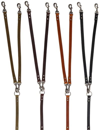 Animal Boulevard Ab30039 - Hals- En Leibanden - Hond - Ab Country Leather 2-honden Lijn Zwart-12mmx70cm - Maat: 12mmx70cm