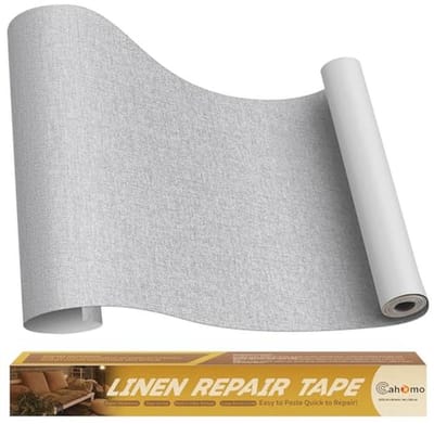 Zelfklevende Linnen Reparatiepleisters - 40 x 230 cm - Herstel Ouderwetse Bank, Stof en Meubels - Lichtgrijs