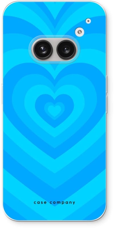 Case Company® - Hoesje geschikt voor Nothing Phone (2a) hoesje - Hart Blauw - Soft Cover Telefoonhoesje - Bescherming aan alle Kanten en Schermrand