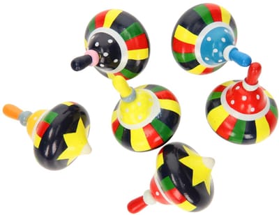 Playwood Wooden Spinning Top Colour Ø 3.5cm (Assorted)