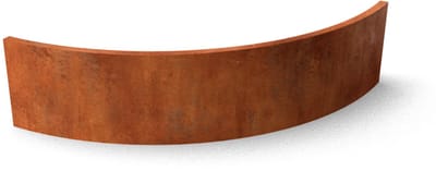 Fronta Keerwanden cortenstaal buitenbocht L150 x B150 x H20 cm Geroba