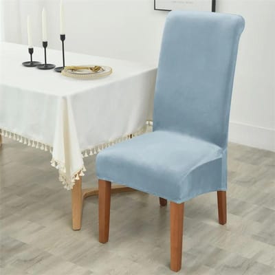 1/2/4/6 stuks Zachte Velours Stoelhoes Elastische Hoge Rug Eetkamerstoelen Zitkussen Effen Kleur Stoelhoes voor Eetkamer Keuken 1Pc chair Cover