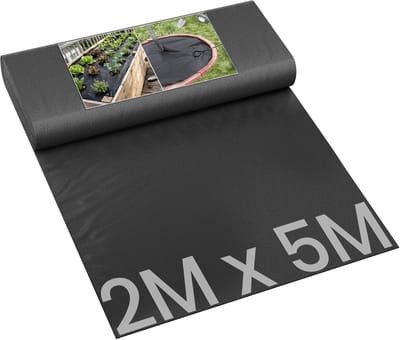 Onkruiddoek Tuinvlies - Anti-onkruid folie - Tuinonderhoud - Waterdoorlatend Uv-bestendig - 2 x 5 meter - Zwart