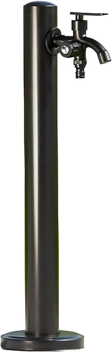 Tuinwaterkolom - Buiten kraan - Tuinonderhoud - Dubbele uitlaat - 950 mm - Zwart