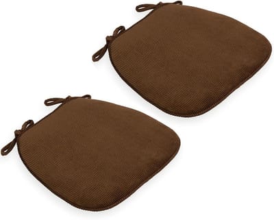 Stoelkussens Set - Comfort Kussens - Zitcomfort Verhoging - Wasbare Hoes - 43 x 41 cm - Bruin
