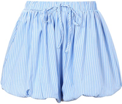 Trendy Korte Broek met High Waist Pasvorm - Casual Zomershort voor Vakantie en Dagelijks Gebruik - Baby Blauw - Maat S