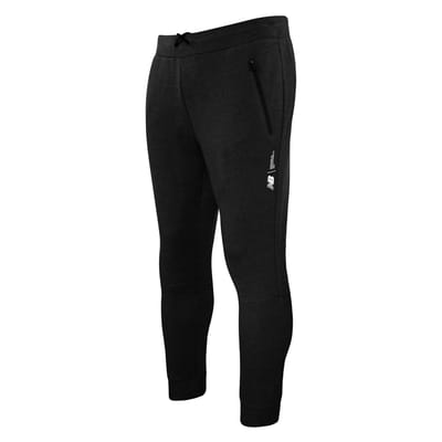 New Balance Stretch Graphic Logo Zwart Heren Fortitech Fleece Track Broek MP11143