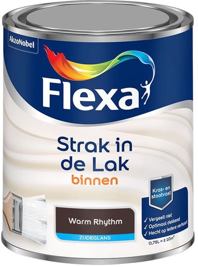 Flexa - Strak In De Lak Binnenlak Zijdeglans - Warm Rhythm - Mengverf - 750 Ml
