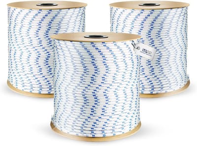 Gevlochten Touw - PP Lijn Koord - Outdoor Bevestiging - Reukloos Materiaal - 6mm 90 Meter - Zwart